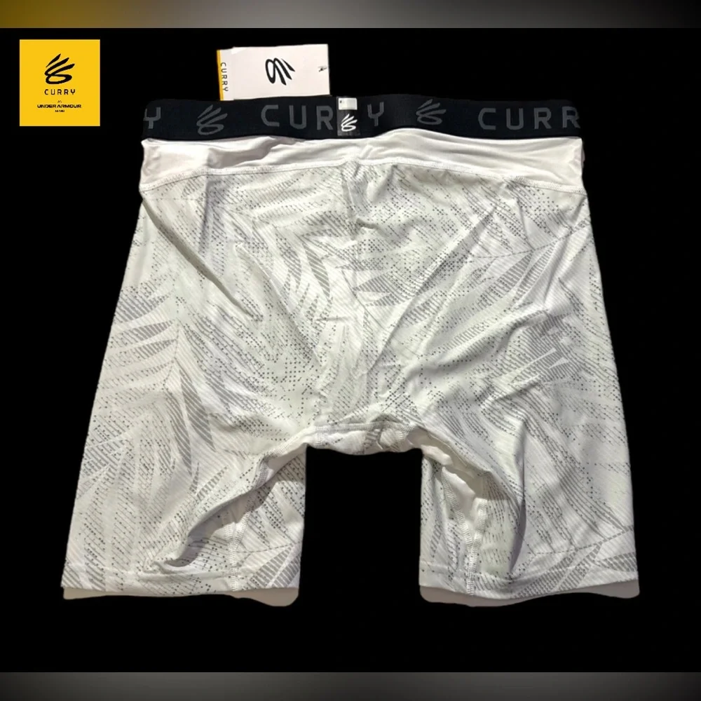 Under Armour Men’s Curry HeatGear Printed Compression Shorts 1379829-101 Size XL